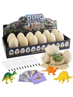 HUEVOS DE DINOSAURIOS PACK DE 12 UNIDADES