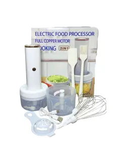 PICADOR Y BATIDOR RECARGABLE 2 EN 1 12PIEZAS