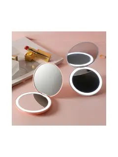 MINI ESPEJO REDONDO CON LUZ LED