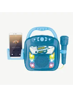 MAQUINA DE KARAOKE RECARGABLE AZUL